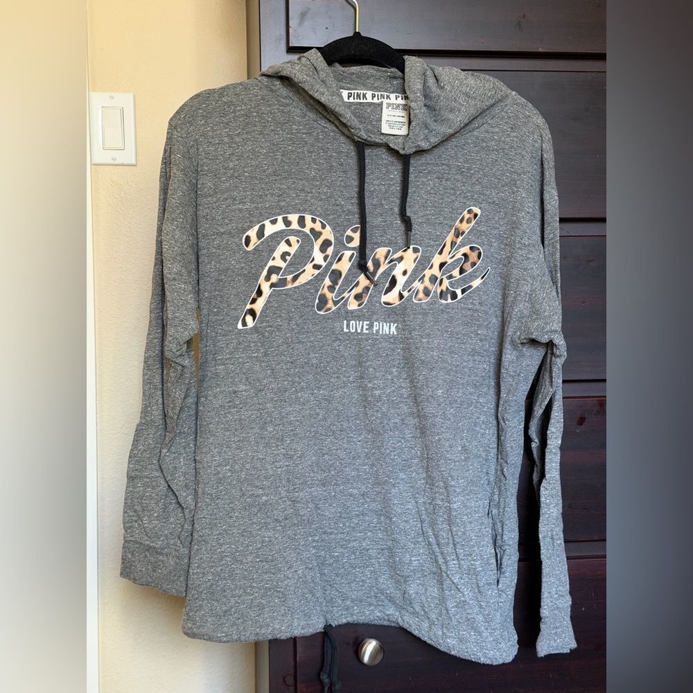 Victoria's Secret PINK Gray Heather lightweight Sweatshirt
